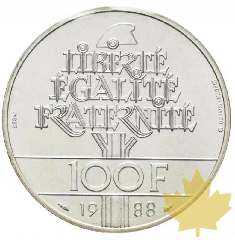 FRANCE-Essai de 100 Francs Fraternité, 1988-FDC - 20180316092407_100francs-essai-1988.jpg