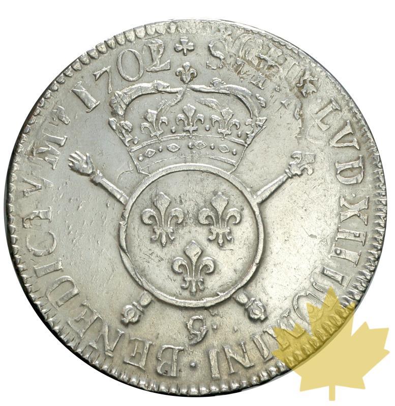 FRANCE-ECU AUX INSIGNES-1702 S-2 sur 1 TTB-SUP- Reims rf - 20180316110215_louisXIV-1702reimsecu-2.JPG