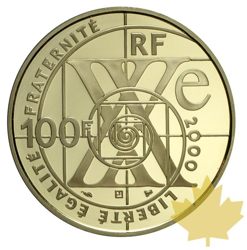 FRANCE-2000-100 FRANCS OR- La conquête de l'air-PROOF - 20180319112236_100francs-2000-AIR-2.JPG