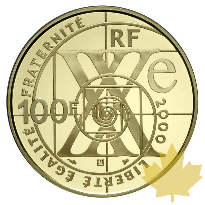 FRANCE-2000-100 FRANCS OR-Le siècle des sciences de la vie RARE - 20180319112852_100francs2000sciencevie-1.JPG