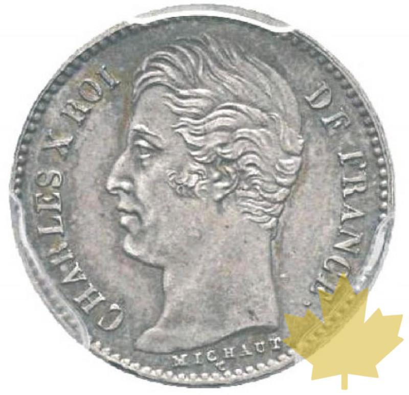 FRANCE-1829 A-1/4 FRANC-CHARLES X-PCGS MS65 - 20180328094119_QUARTFRANC-1829FDCcopia.jpg