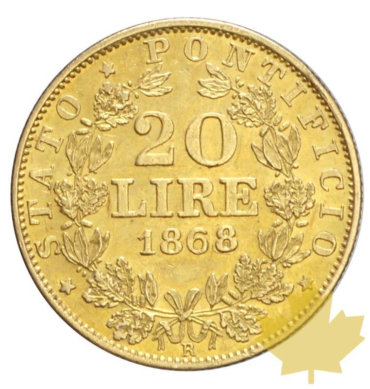 VATICAN-1868-20 LIRE-AN XXIII-PIUS IX-presque SUP - 20180412131535_6-vatican-20lire-1868-4.JPG