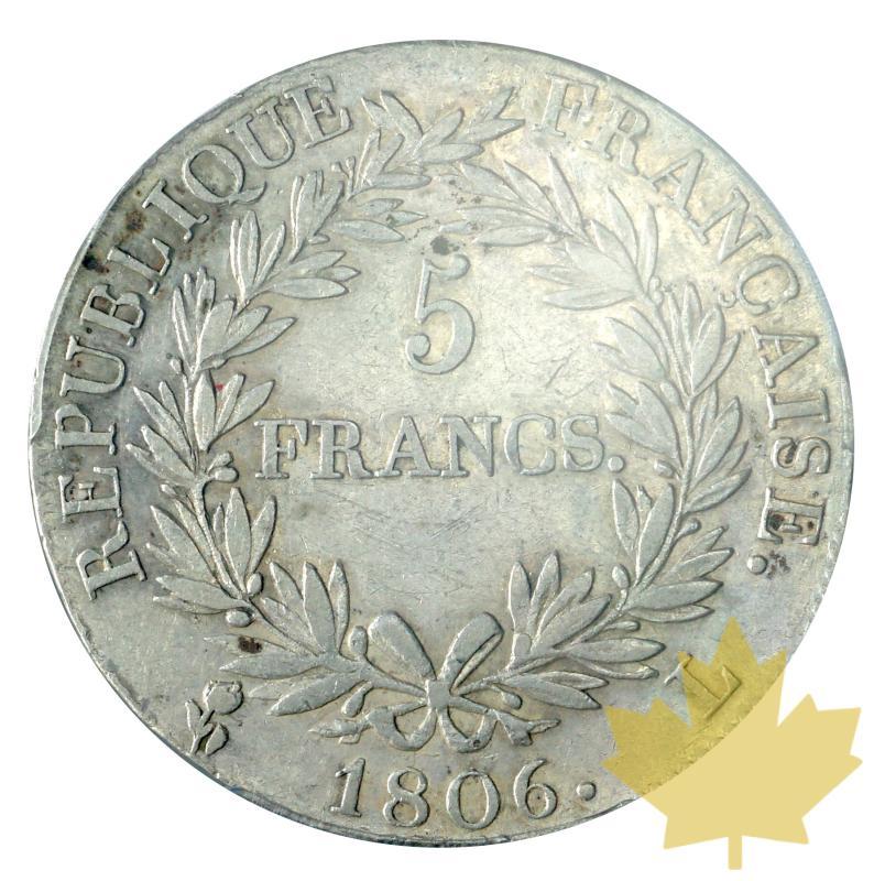 FRANCE-1806L-5 Francs Empereur-PCGS XF45 - 20180502162115_5FRANCS-1806L-XF45-2.JPG
