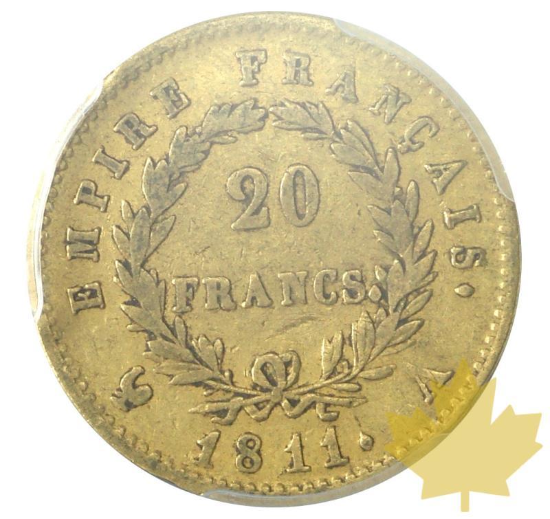 FRANCE-1811A-20 FRANCS-NAPOLEON EMPEREUR-PCGS XF40 - 20180518164124_20francs-1811-xf40-2.JPG