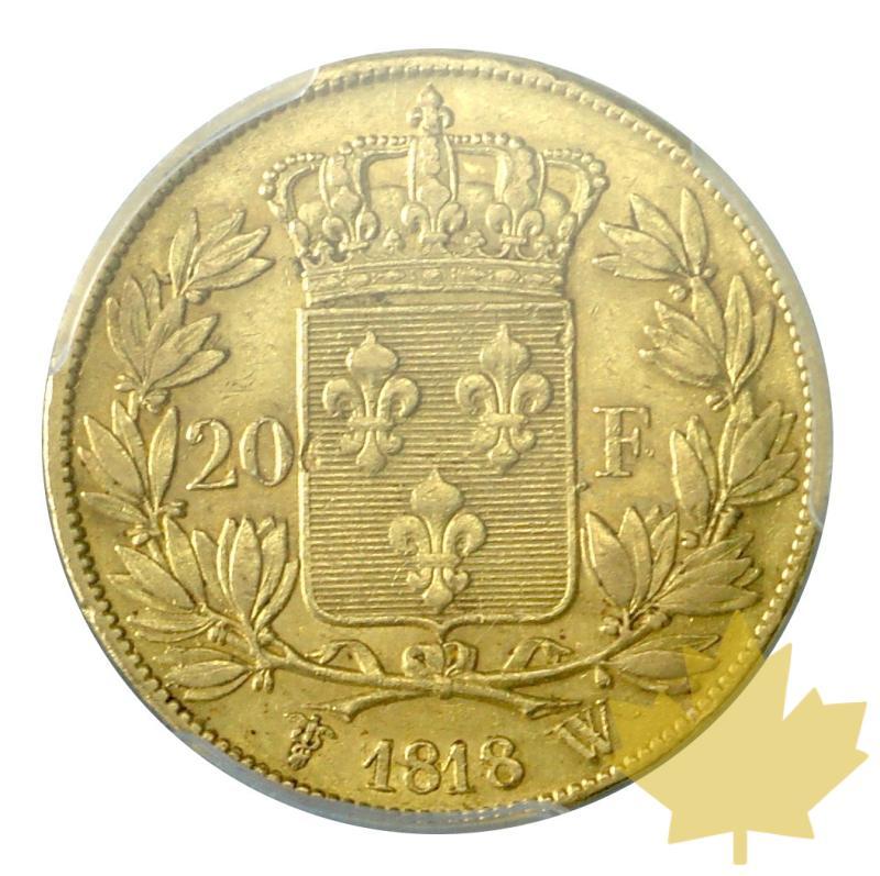 FRANCE-1818W-20 FRANCS-LOUIS XVIII-PCGS AU55 - 20180521102517_20francs-1818w-au55-2.JPG