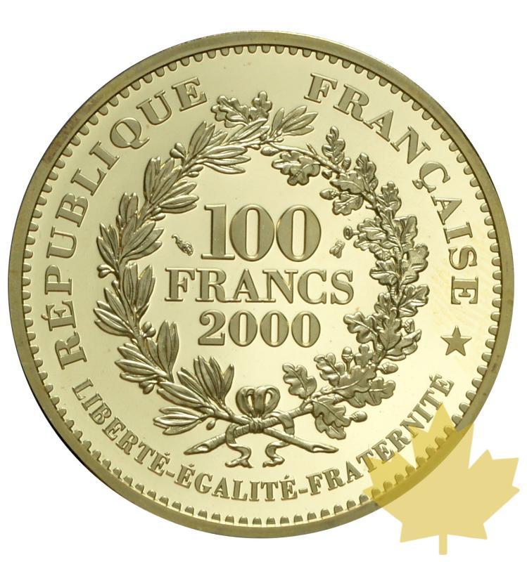 FRANCE-2000-100 Francs Or-Le Franc à Cheval-Jean II Le Bon-PROOF - 20180528160139_100francs2000-franccheval-2.JPG