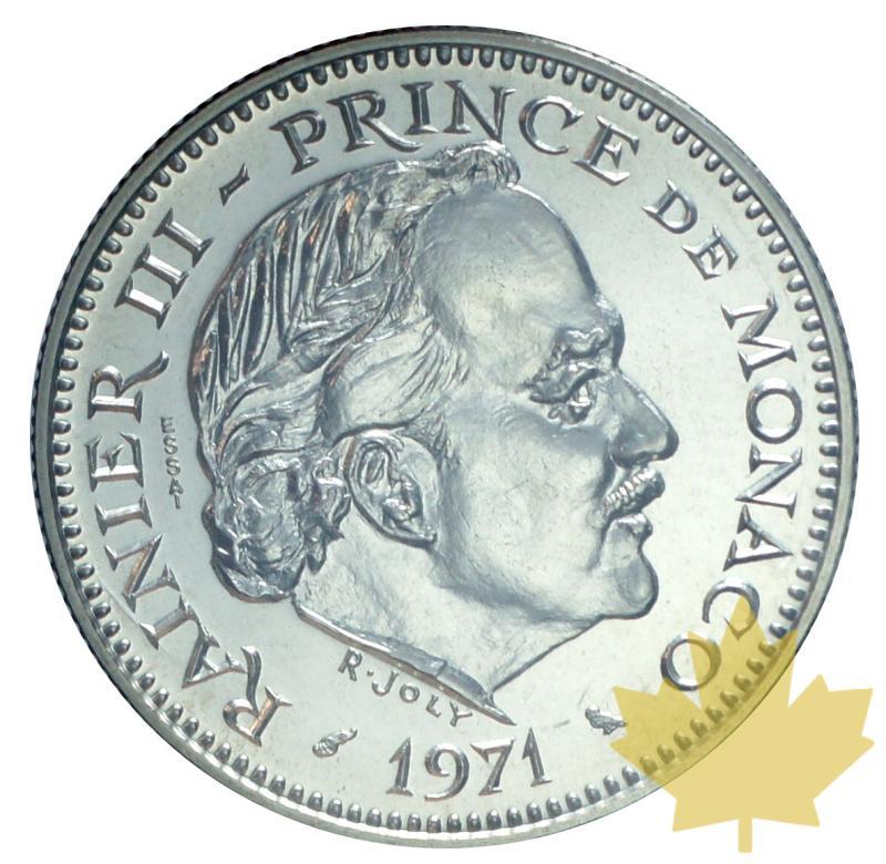 MONACO-1971-5 FRANCS ESSAI METAL CUPRO NICKEL - 20180529102302_5francsessaimonaco1971-1.JPG