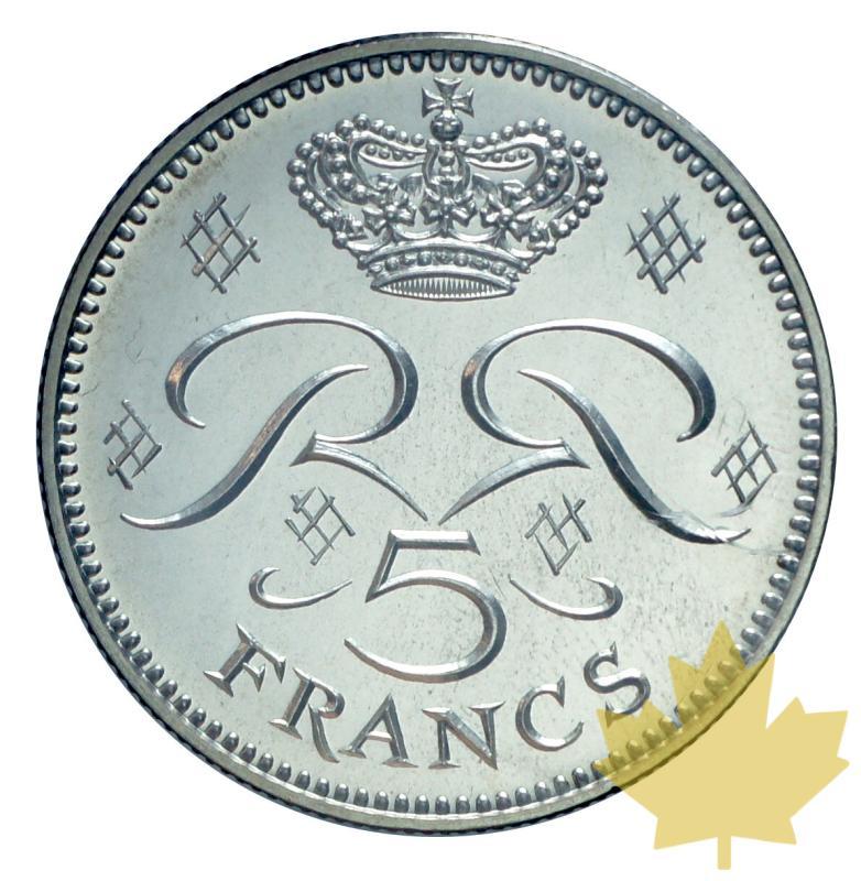 MONACO-1971-5 FRANCS ESSAI METAL CUPRO NICKEL - 20180529102302_5francsessaimonaco1971-2.JPG