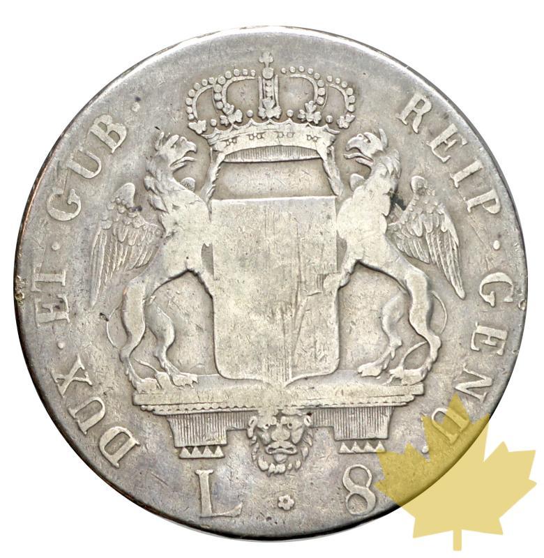 ITALIE-1896-8 LIRE-GENOVA-TB - 20180613165647_8LIRE-1796-GENOVA-2.JPG