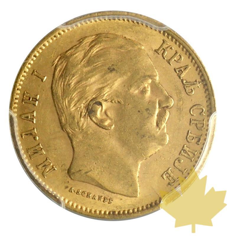 SERBIE-1882-10 DINARS-PCGS AU58 - 20180620154719_10dinara-1882-serbia-AU58-1.JPG