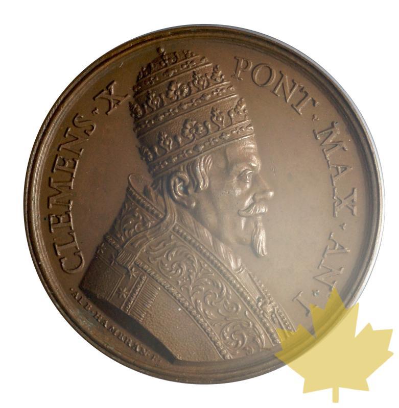 VATICAN-1670-MÉDAILLE EN BRONZE-Clemens X 1670-1676-SP Details - 20180620160102_vatican-1670-medaglia-1.JPG