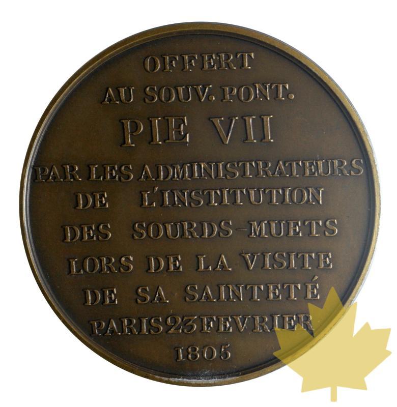 VATICAN-1805-MÉDAILLE EN BRONZE-PIUS VII-FDC-SP64 - 20180620160526_vatican-1805-medaglia-2.JPG