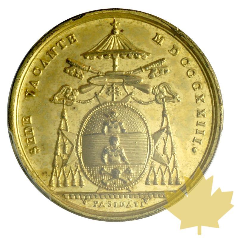 VATICAN-1823-MÉDAILLE EN BRONZE-SIÈGE VACANT-FDC-SP - 20180620161957_vatican-1823-medaglia-1.JPG