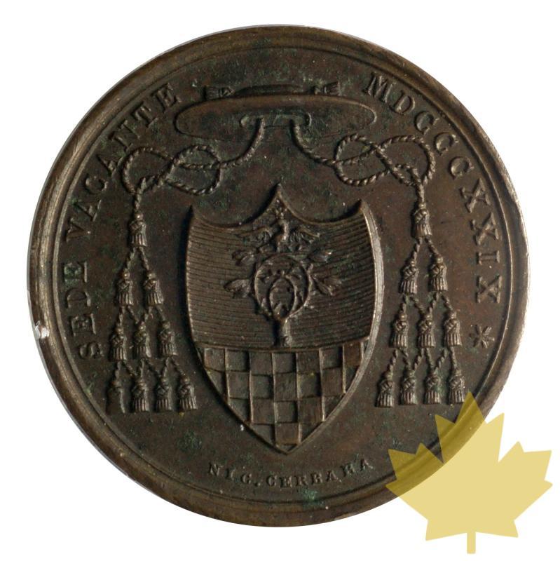 VATICAN-1829-MÉDAILLE EN BRONZE-SIÈGE VACANT-FDC-SP - 20180620162250_vatican-1829-medaglia-1.JPG