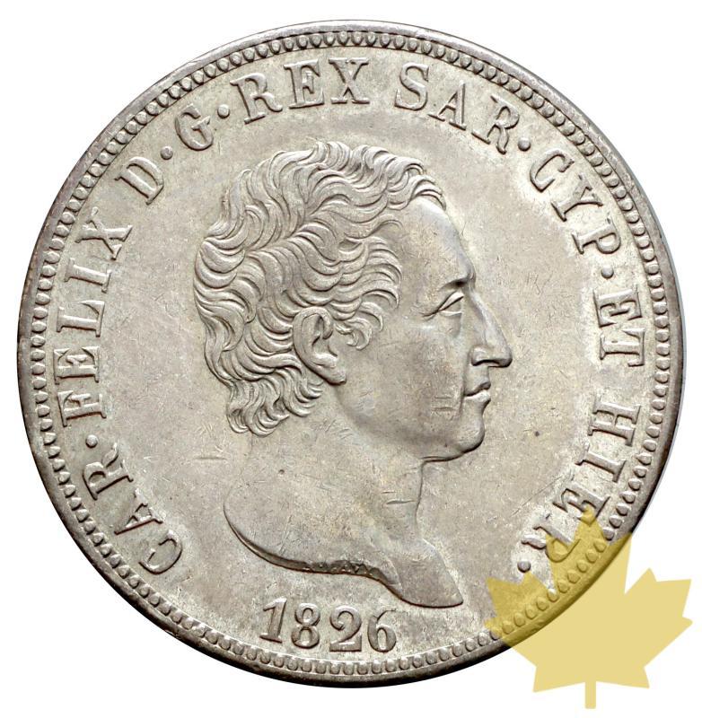 ITALIE-1826 Torino-5 Lire Carlo Felice-Sup - 20180621102006_5lire-1826-carlo-felice-1.JPG