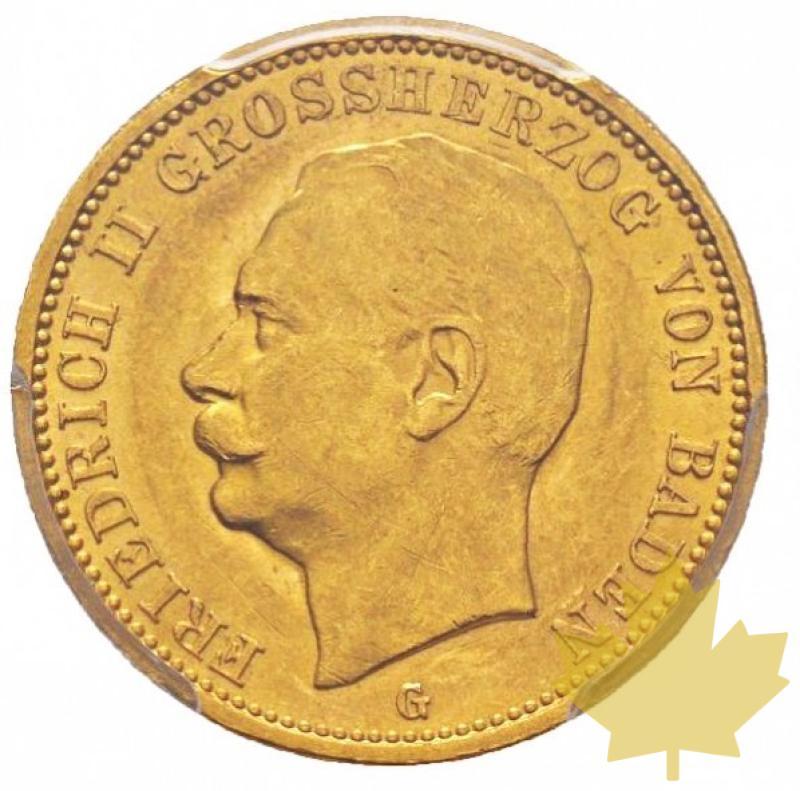 Allemagne-1911 G-20 Marks-Baden Durlach-PCGS AU58 - 20180621140057_20marks-1911-g-baden-1copia.jpg