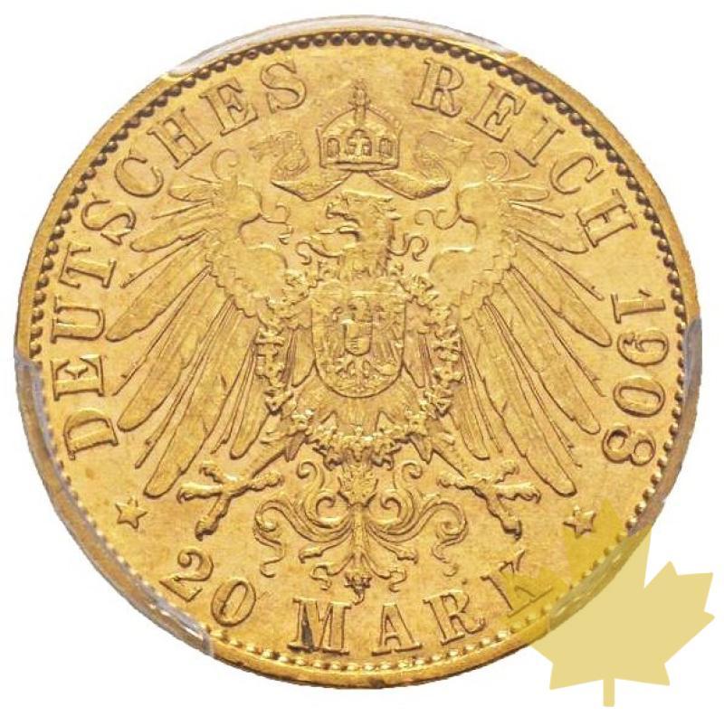 Allemagne-1908 A-20 Marks-Hess Darm-PCGS AU58 - 20180621142508_20MARKS-1908A-HESS-DARM.jpg