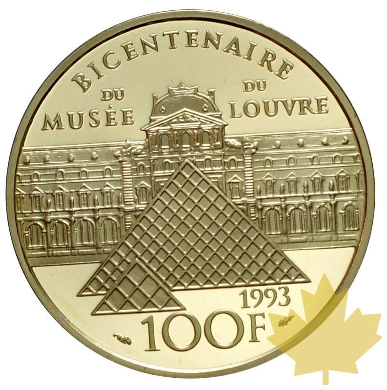 FRANCE-1993-100 FRANCS-BICENTENAIRE LOUVRE-PROOF - 20180626130652_100francs-or-1993-1.JPG