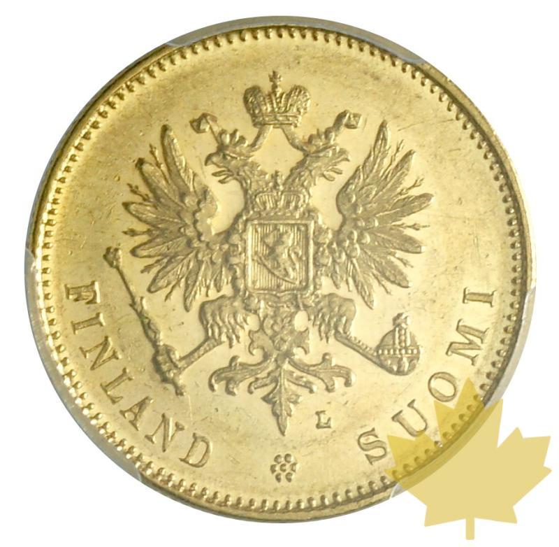 FINLANDE-1903 L -20 MARKKAA-PCGS MS62 - 20180808150842_20markkaa-1903-MS62-.JPG