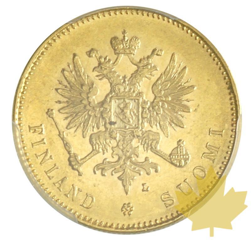 FINLANDE-1904 L -20 MARKKAA-PCGS MS62 - 20180808151001_20markkaa-1904-MS62-1.JPG