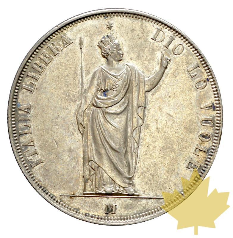 ITALIE-1848-5 LIRE-GOVERNO PROVVISORIO-TTB-SUP - 20180903144622_5lire-italiane-lombardia-1.JPG