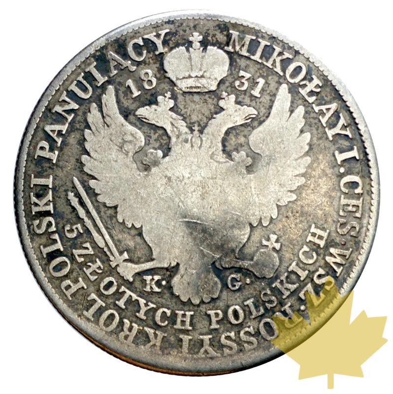 POLOGNE-1831-5 ZLOTYCH-Nicholas -Warsaw-TB - 20180904151031_5zlotych-1831-2.JPG