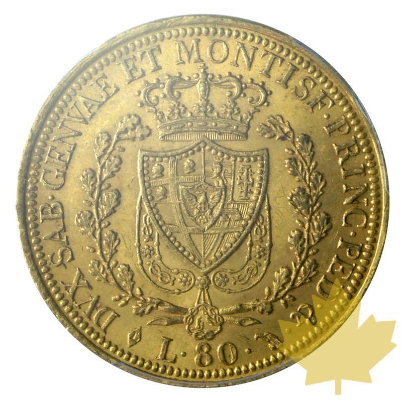 ITALIE-1825T-80 LIRE- CARLO FELICE-PCGS MS61-presque FDC - 20180911142851_80lire-1825-torino-2.JPG
