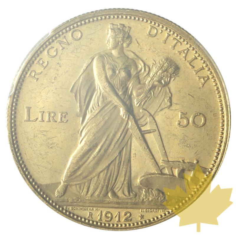 ITALIE-1912-50 LIRE-Roma-VITTORIO EMANUELE III-pcgs MS63 - 20180911143345_50lire-1912-MS63-2.JPG
