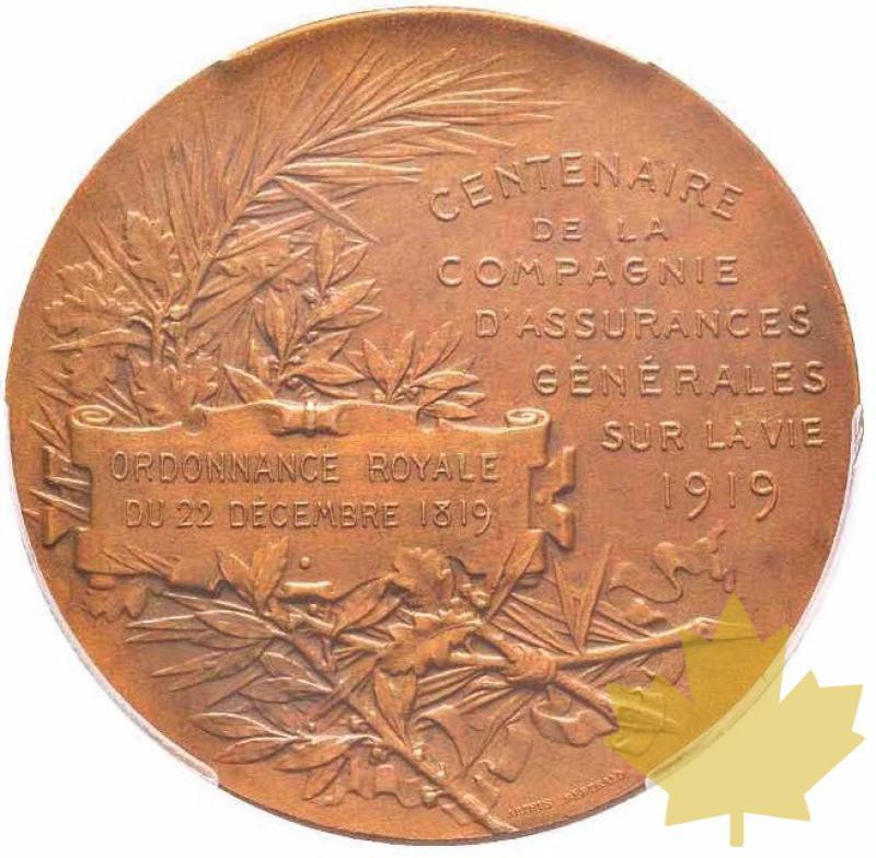 FRANCE-Médaille-Compagnie d'assurances générales-PCGSMS63 BN - 20180919152317_medal-1919-assurance2.jpg