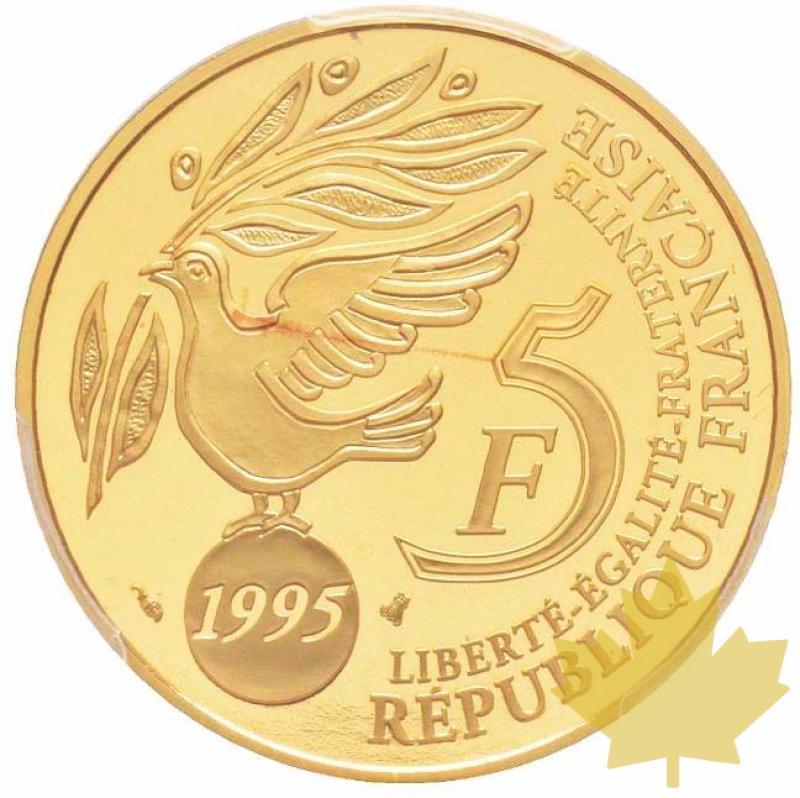 FRANCE-1995-Epreuve 5 FRANCS-ONU-PCGS PR68 DEEP CAMEO-Très Rare - 20180919161208_5francs-onu-1995-orcopia.jpg