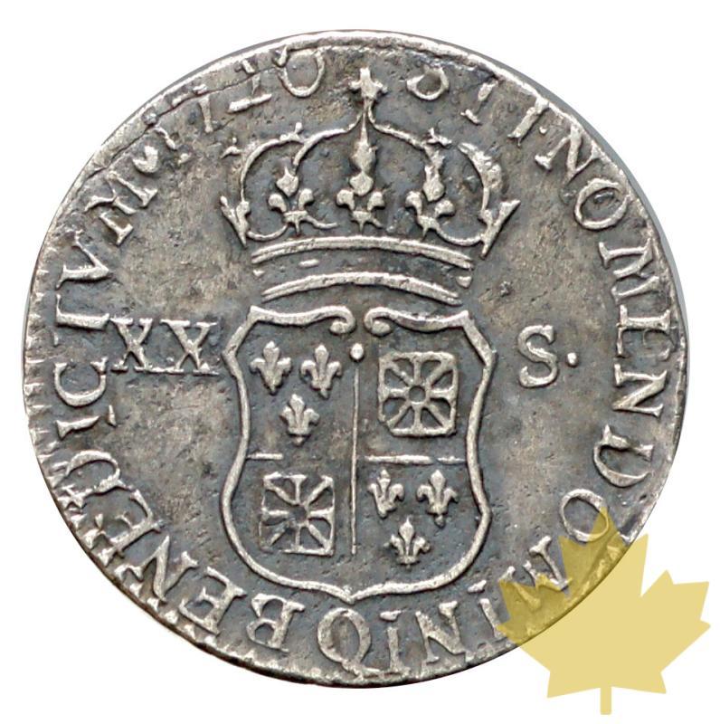 FRANCE-LOUIS XV-1720Q-1/6 ECU XX SOLS de France -Navarre-TTB+ - 20180928142038_louisxv-xxsols-1720-2.JPG