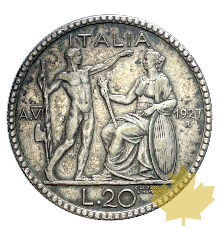 ITALIE-1927-20 Lire VITTORIO EMANUELE III-An VI-ROMA-presque SUP - 20181016111445_20lire-1927-roma-2.JPG