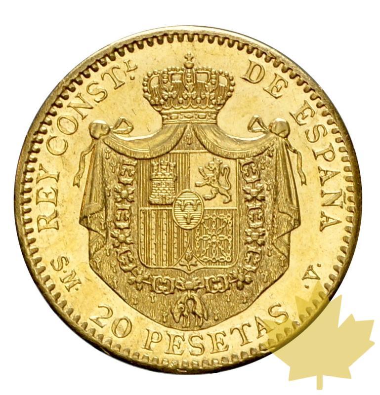 SPAGNA-20 PESETAS 1904-quasi FDC - 20181024113714_20pesetas-1904-2.JPG