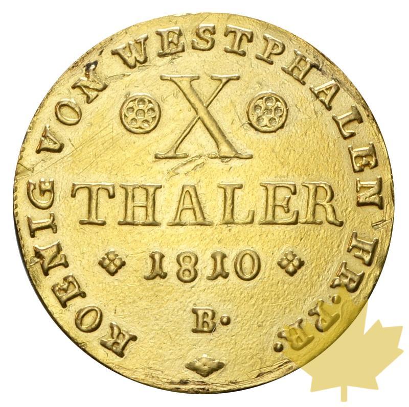 WESTPHALIE-1810 B-X THALER-JÉRÔME NAPOLÉON-TB-TTB-RARE - 20181106153611_10thaler-1810-1.JPG