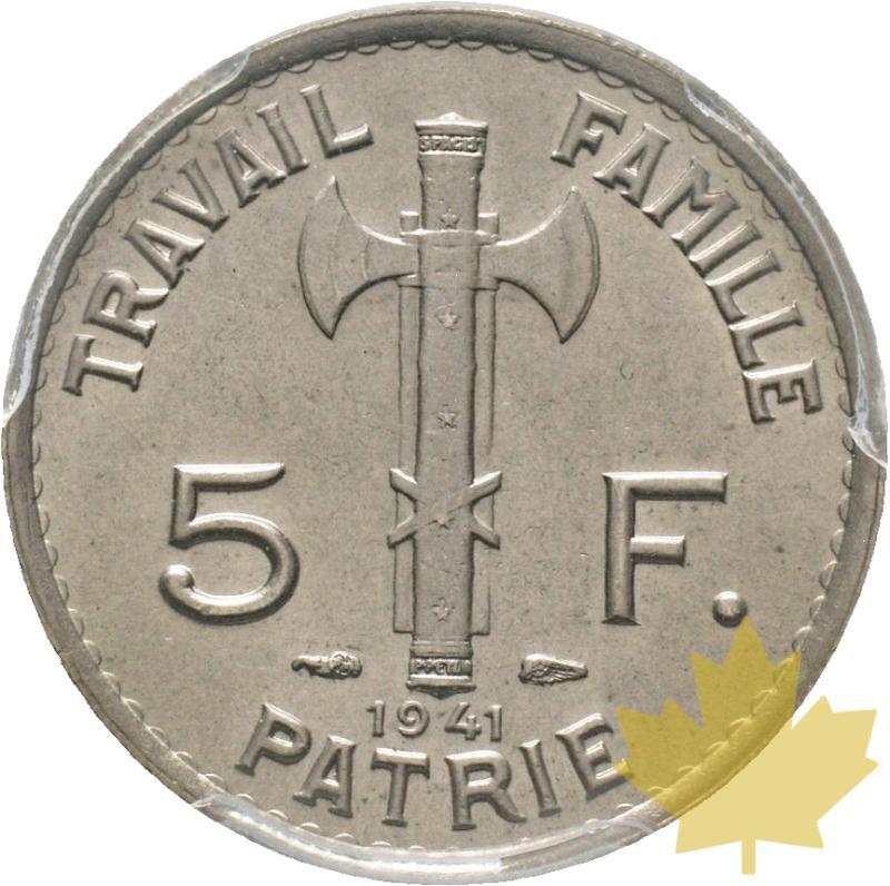 FRANCE-1941-5 FRANCS-PETAIN-PCGS Genuine-presque FDC - 20181128161435_5FRANCS-PETAIN-1941-2.jpg
