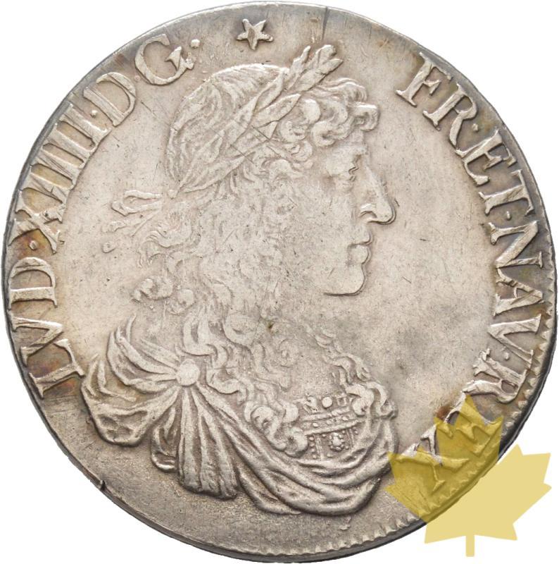 FRANCE-1664 9-ECU AU BUSTE JUVENILE-Rennes-LOUIS XIV-TTB+ - 20181203112445_ecu-1664-LOUIS-XIV-1.jpg