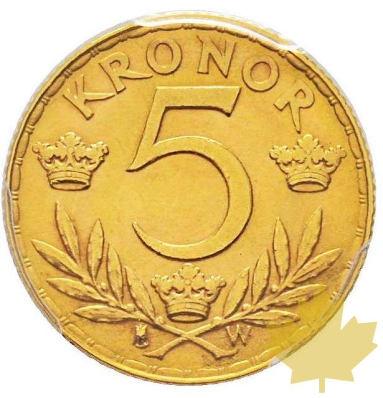 SUEDE-1920-5 KRONOR-Gustav V-PCGS MS63 - 20181205150002_sweden-1920-5kronor.jpg