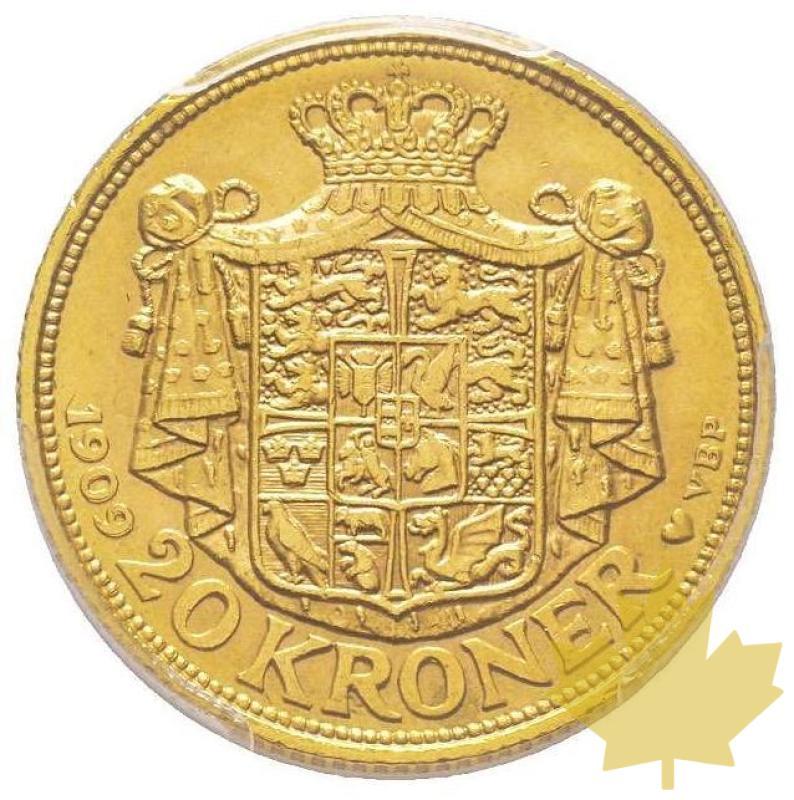 DANEMARK-1909 VBP-20 KRONER-Frederik VIII-PCGS MS63 - 20181206111415_20KRONER-1909-VBP.jpg