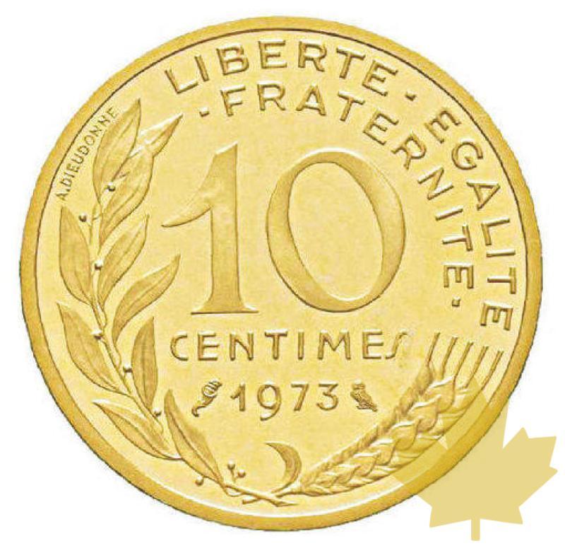 FRANCE-1973-10 CENTIMES-PIEFORT OR-PCGS SP63 - 20181212144220_10CENT-PIEFORT-1973.jpg