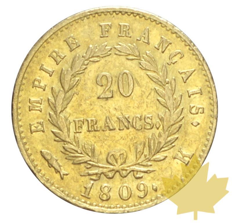 FRANCE-1809 K-20 FRANCS Napoléon Empereur-TTB+ - 20181212153624_20francs-18098-bordeaux-2.JPG