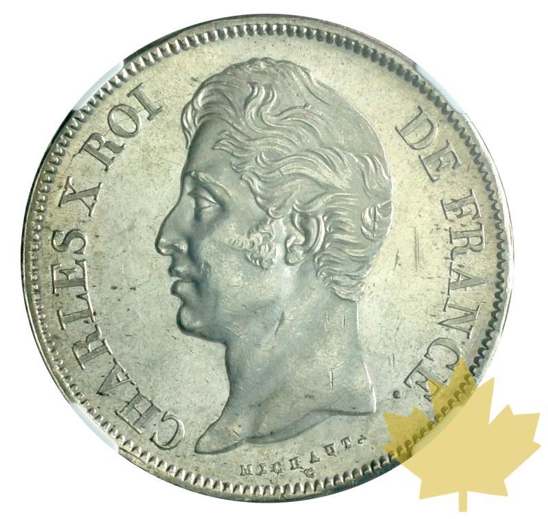 FRANCE-1828 MA-5 FRANCS- Charles X-NGC MS63 - 20190104113957_5FRANCS-1828-MA-1.JPG