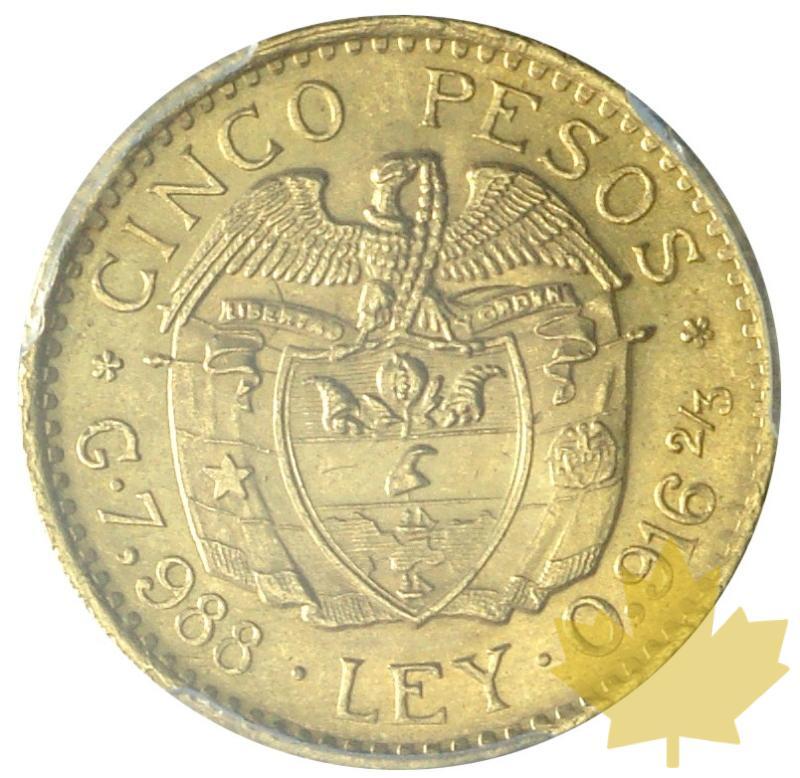 COLOMBIE-1930-5 PESO-PCGS MS64 - 20190104114939_5PESO-COLOMBIA-1930-2.JPG