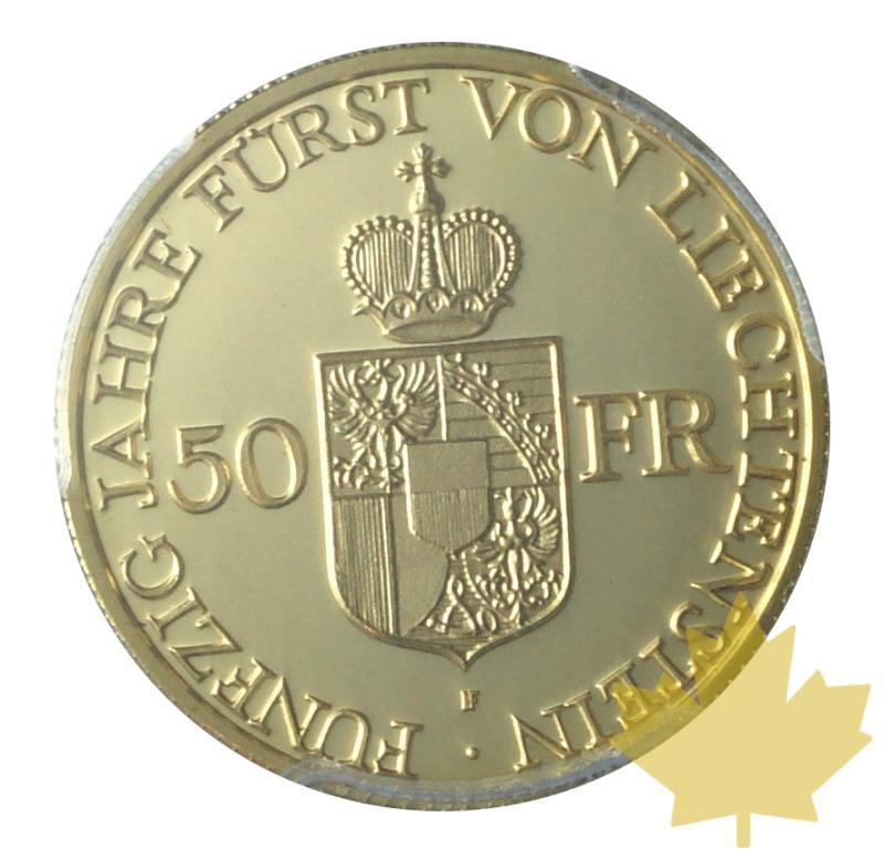 Liechtenstein-1988-50 Francs-Franz Joseph II-PCGS PROOF 70 - 20190122140516_liechtenstein-50francs-1988-2.JPG