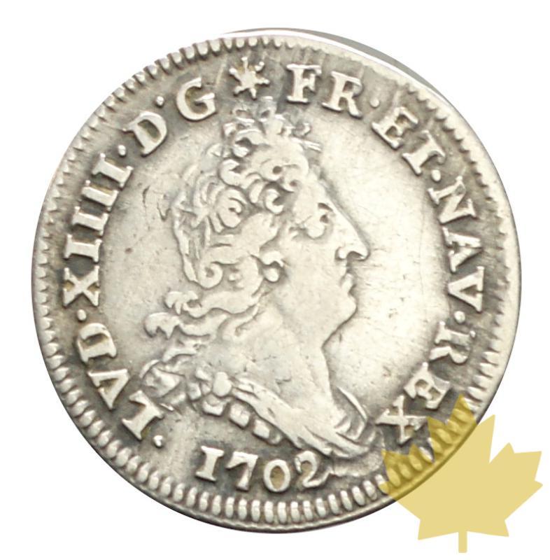 FRANCE-1702 Z-5 Sols aux insignes-TTB-Rarissime - 20190125144331_5sols-1702-louis-XIV-1.JPG