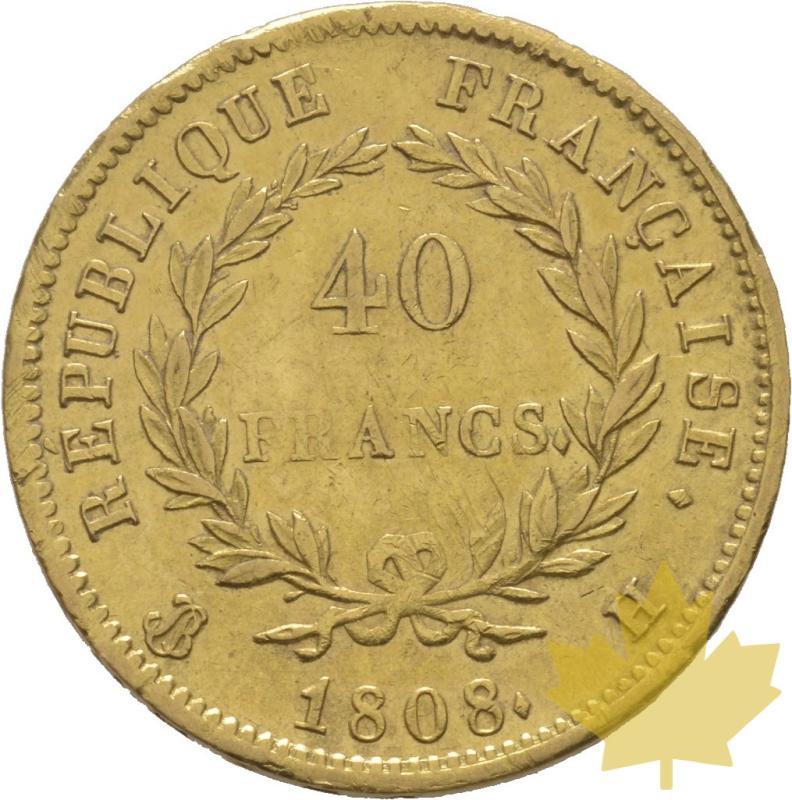 FRANCE-1808 H-LA ROCHELLE-40 FRANCS-NAPOLEON EMPEREUR-TTB-SUP - 20190206152655_40francs-LAROCHELLE-2.jpg