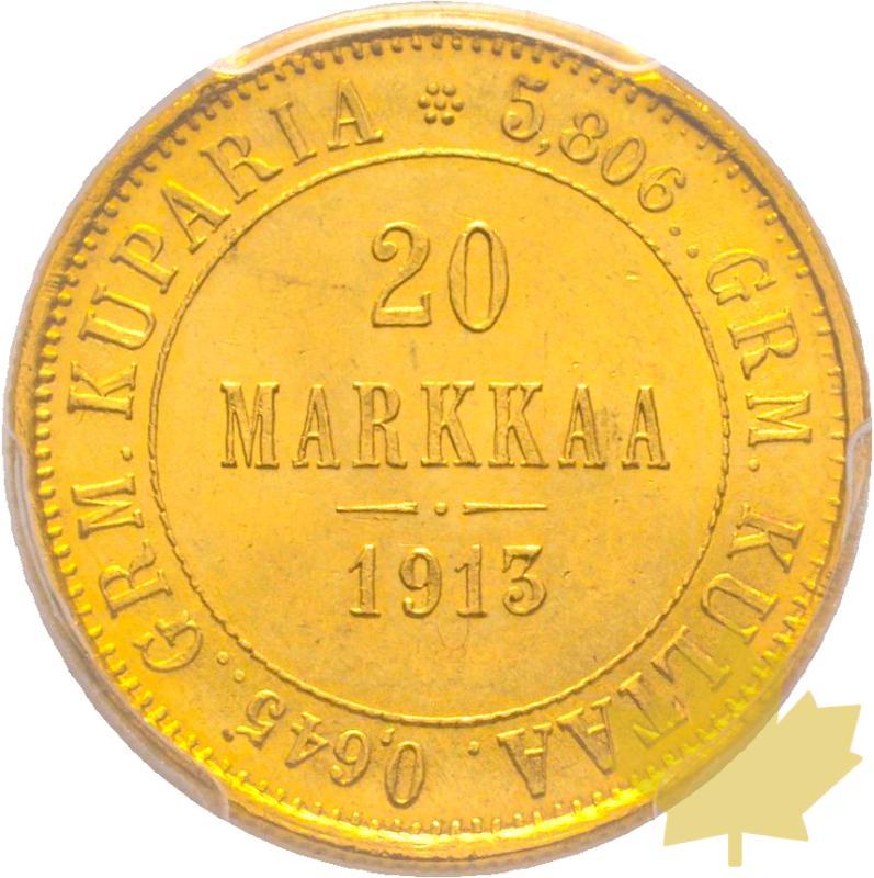 FINLANDE-1913 S-20 Markkaa-PCGS MS64 - 20190220170654_finland-20markkaa-1913-.jpg