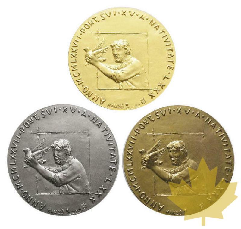 VATICAN-1977-COFFRET DE 3 MÉDAILLES-Paolus VI-FDC - 20190225143929_VATICANO-MEDAGLIE-1977-2.jpg