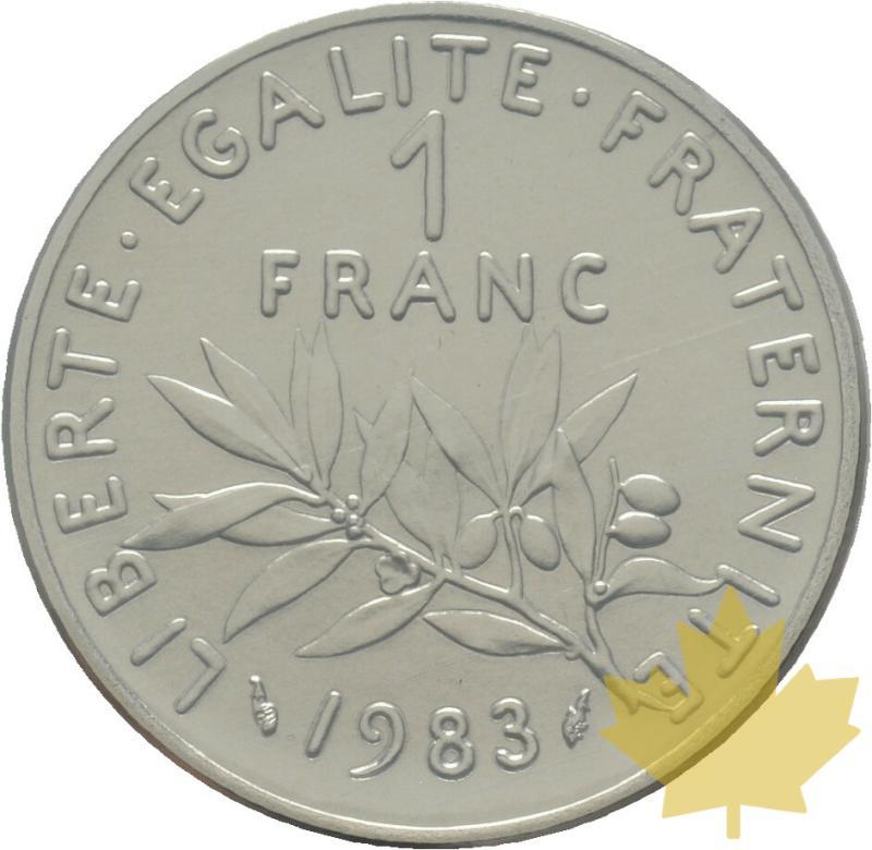FRANCE-1983-1-FRANC-PIEFORT-SEMEUSE-FDC-RARE - 20190305114923_1-FRANC-1983-SEMEUSE1.jpg