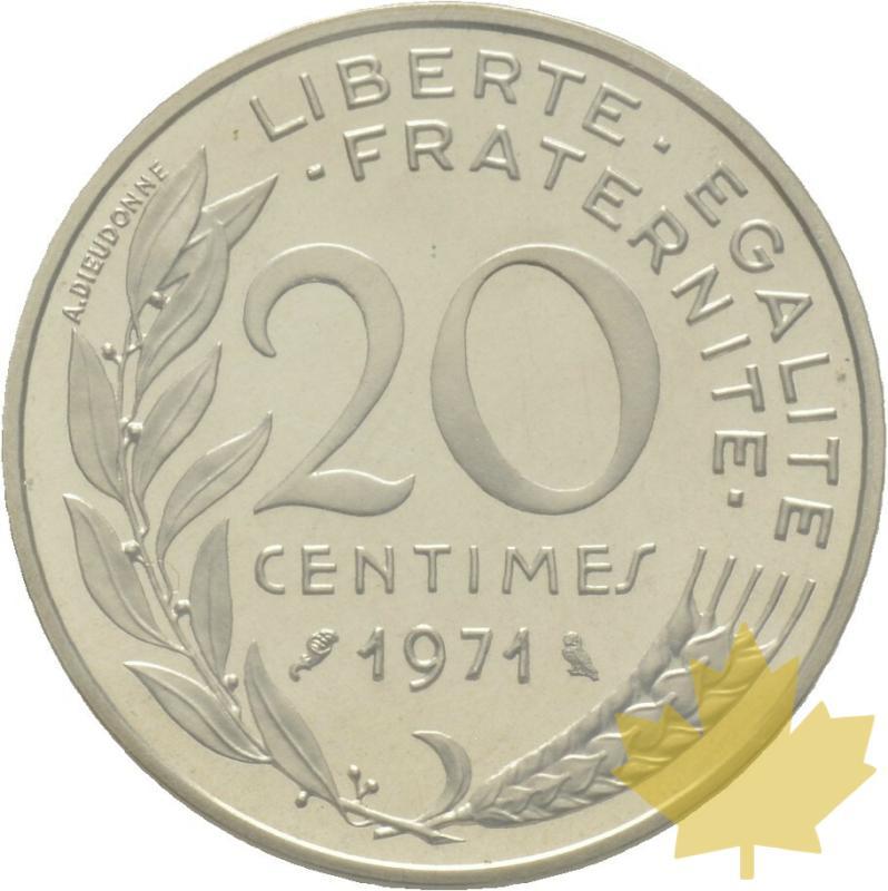 FRANCE-1971-20-CENTIMES-ARGENT-MARIANNE-PIEFORT-FDC - 20190311110344_20-cents-1971-piefort2.jpg