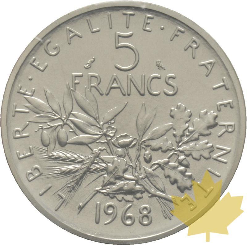 FRANCE-1968-5-FRANCS-SEMEUSE-PIEFORT-FDC - 20190311115913_1968-5-francs-semeuse1.jpg